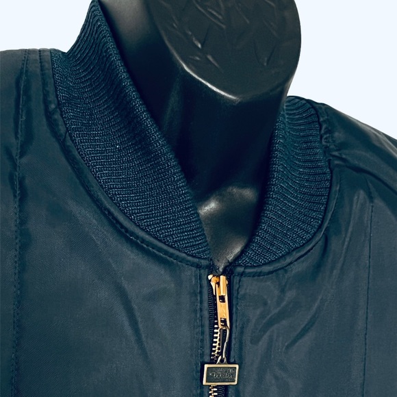 Vtg Walls Blizzard Pruf Medium Insulated Puffer Vest Dark Blue Long Tail New - Picture 2 of 9